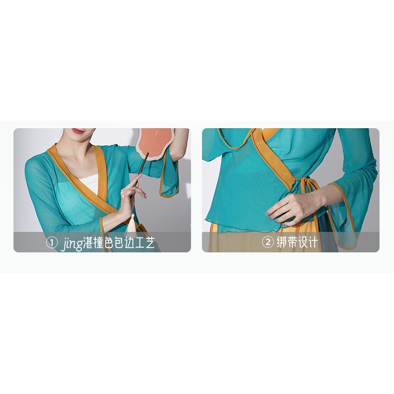 Trang Phục Biểu Diễn Múa Phối Dây Thắt Phong Cách Trung Hoa Cổ Điển