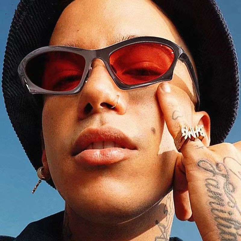 Kính Mát Chống Tia UV Hình Chữ Nhật Phong Cách Hiphop Dành Cho Nam Nữ