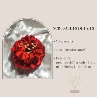 Scrunchies LACIBEL lụa satin, buộc tóc vải handmade 100%