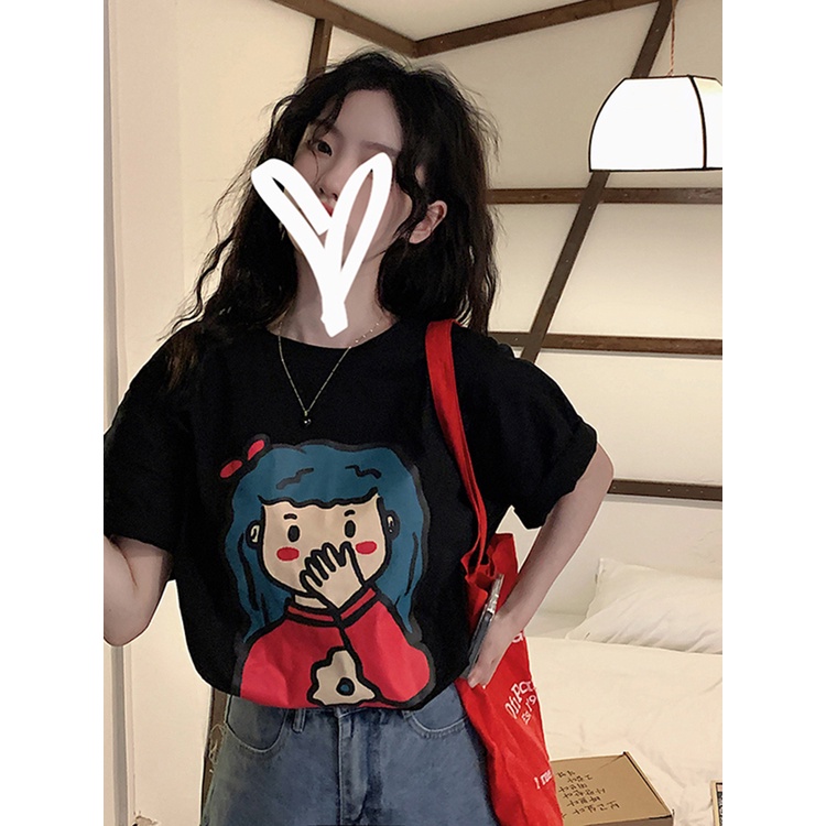 NRVP Áo Thun Unisex Mùa Hè Dáng Suông Tay Cộc Phong Cách Hàn Quốc Cho Nam Nữ