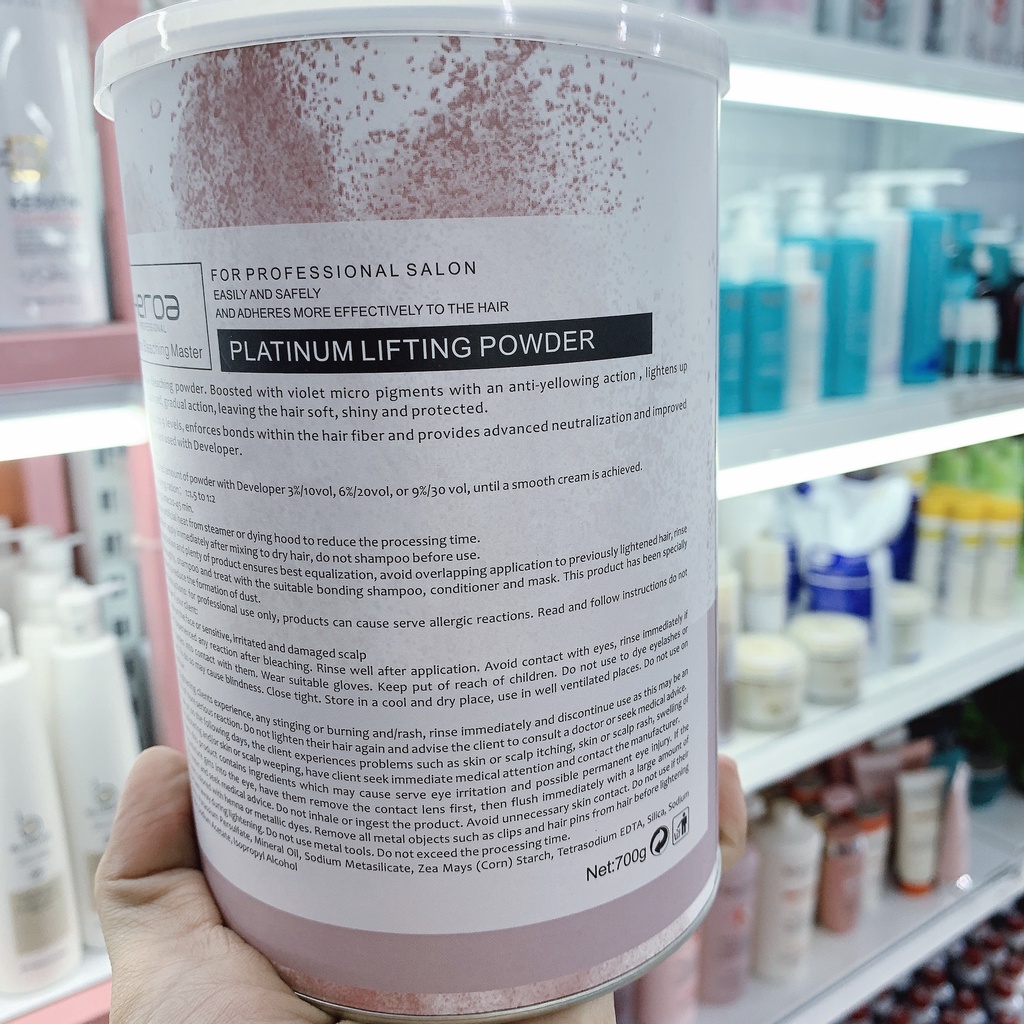 Bột tẩy tóc Keroa lên tông 9,10 màu xanh và trắng 700g