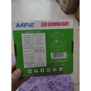 Đèn âm trần MPE 7w-9w-12w,downlight chính hãng MPE