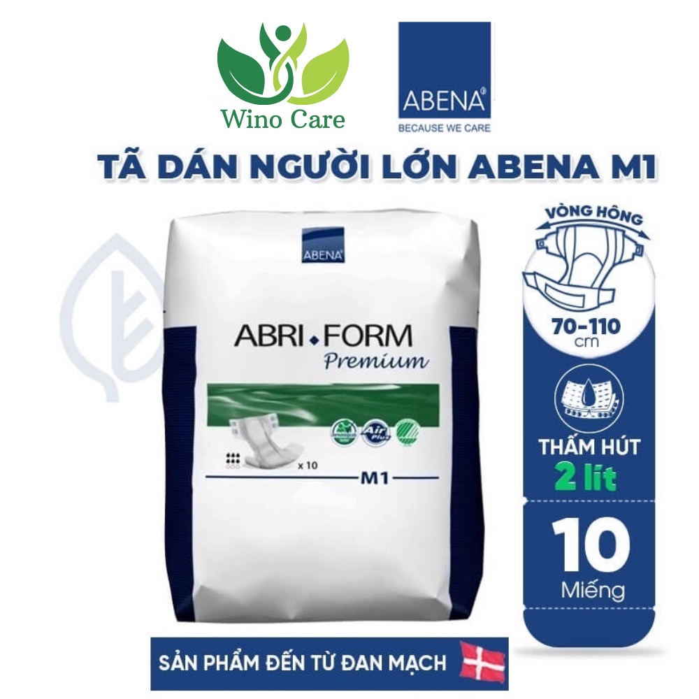 Tã dán người già siêu thấm hút 2L 10 miếng, Bỉm dán người lớn Abena Abri Form nhập khẩu Đan Mạch