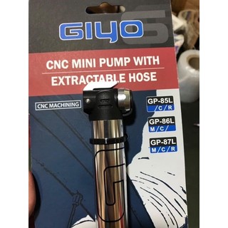 Giyo bơm mini xe đạp/xe máy gp-85l thân nhôm cnc