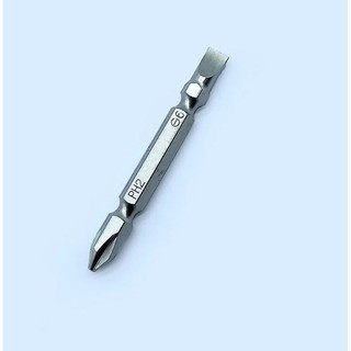 Mũi bắt vít có cả 2 đầu dẹp và bake thép S2 xi trắng Standard 65mm