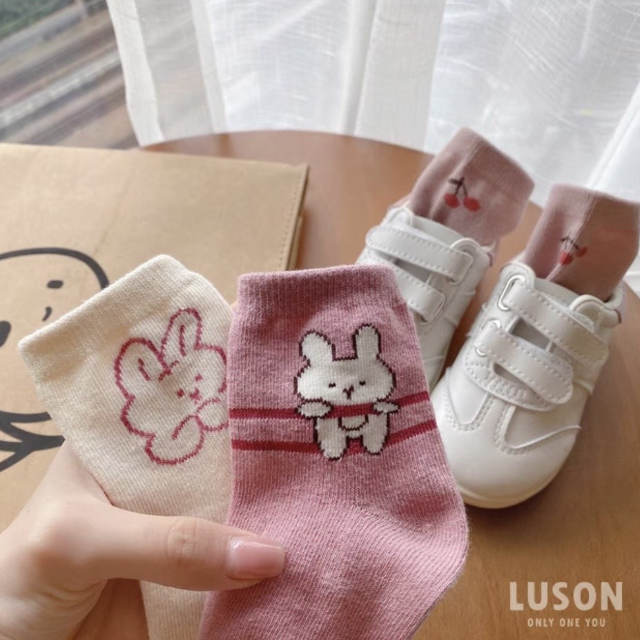 Tất cho bé gái,sét 5 đôi vớ bé gái bộ hình gấu siêu xinh mềm mại cho bé từ 2-12 tuổi