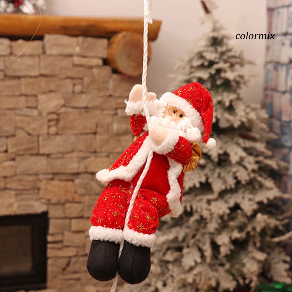 Ông Già Noel Leo Dây Treo Cửa Sổ Trang Trí Giáng Sinh