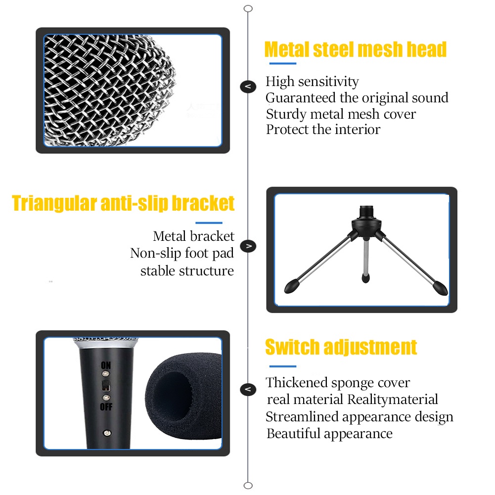 Micro mini Có Dây Để Bàn Dùng Để Ghi Âm Giọng Nói Cho Điện Thoại / Máy Tính