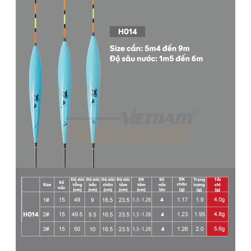 Phao nano câu Đài HUA H014 - Hàng chính hãng