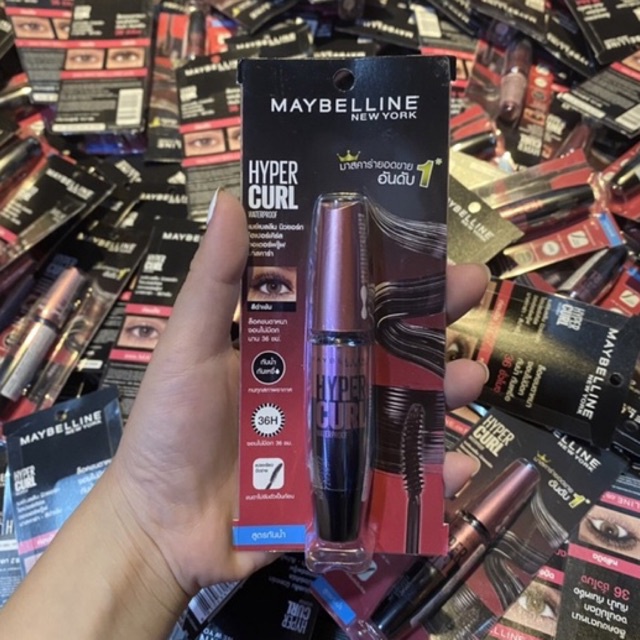Mascara Dài Mi và Cong Mi Maybelline Chuốt Mi Đen Không Lem Không Trôi 9.2ml Thái Lan