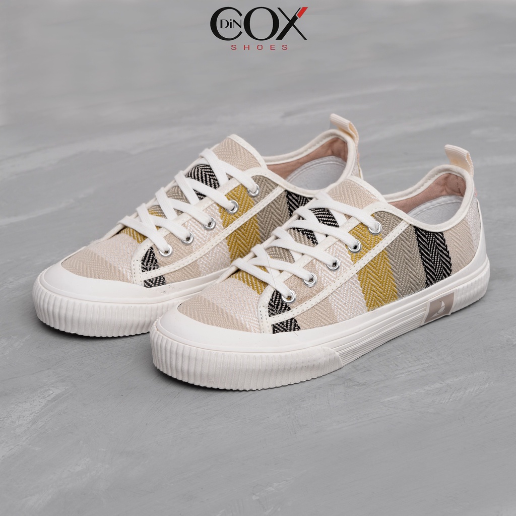 Giày Sneaker Bata Vải Canvas Nữ Dincox C20 Covi Yellow Thời Trang Chính Hãng