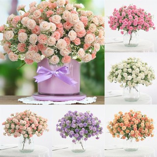 20 đầu lụa tú cầu hoa nhân tạo đinh hương bó hoa trang trí nhà hoa giả đám cưới bên trang trí hoa trong nhà