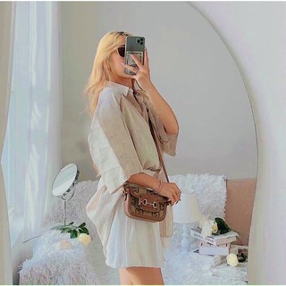 Set áo sọc váy trắng (kèm hình thật)