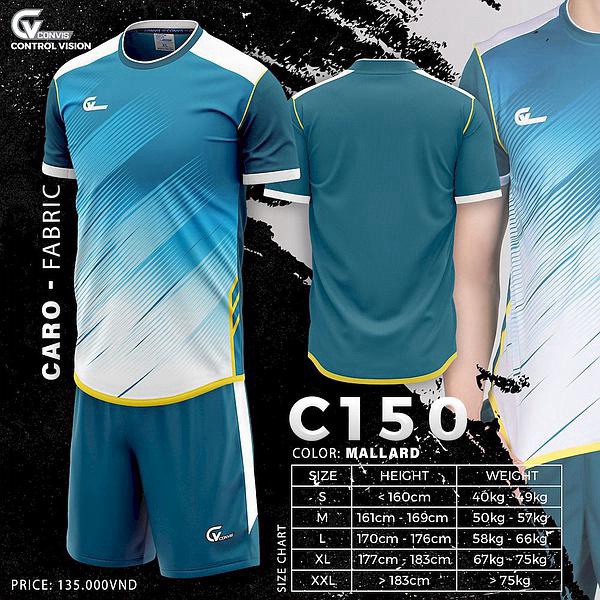 Quần Áo Bóng Đá RIKI CV C150 -Bộ đồ đá banh không logo Thun Mè Cao Cấp, Thoáng Khí, Thấm Hút Mồ Hôi