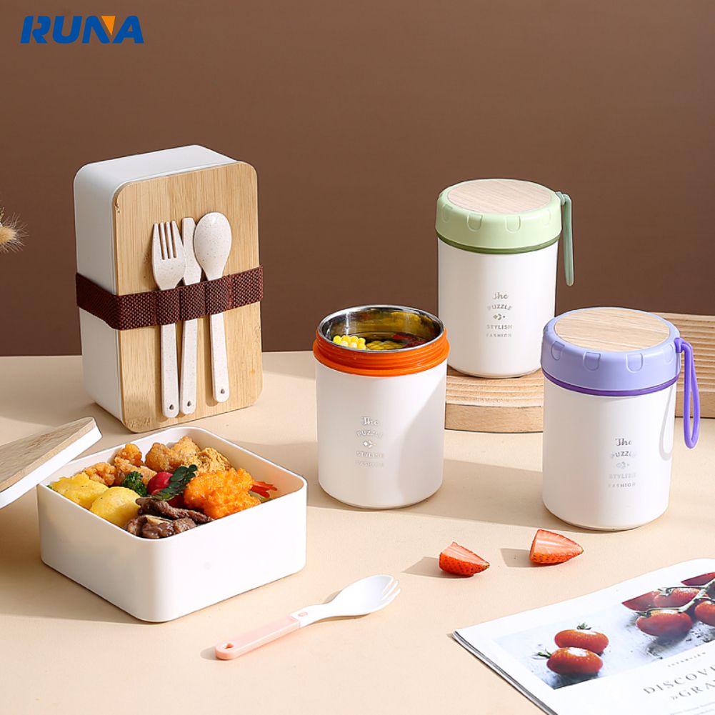Đồng Hồ Nam Dây Thép Không Gỉ Cách Nhiệt Canh Cốc Ăn Sáng Cốc Nấu Cháo Sữa Di Động Ngoài Trời Cốc Tiện Dụng @ RUNA