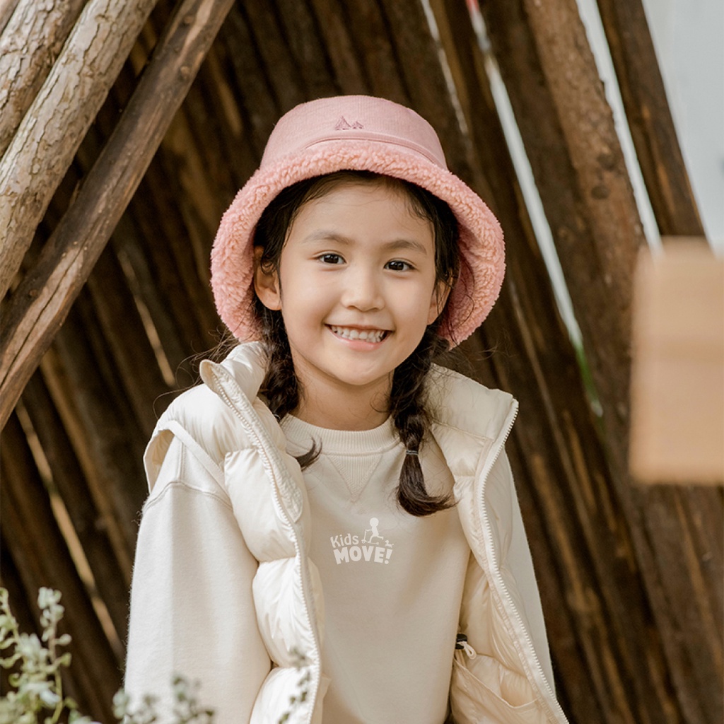 Mũ bucket bông cho bé mùa đông 2 mặt chính hãng Shukiku Nhật Bản tai bèo có màu bé trai và gái