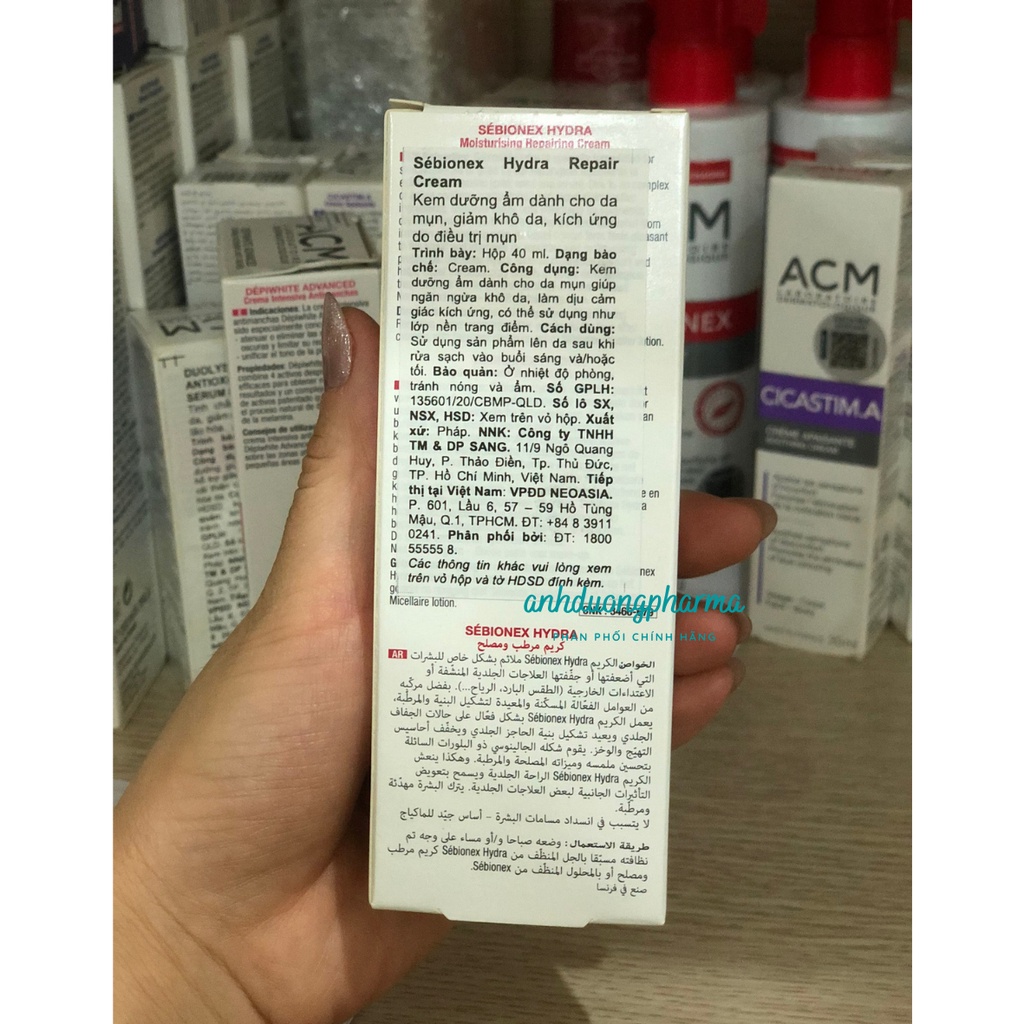 Kem dưỡng dành cho da mụn Sebionex Hydra Repair Cream 40ml