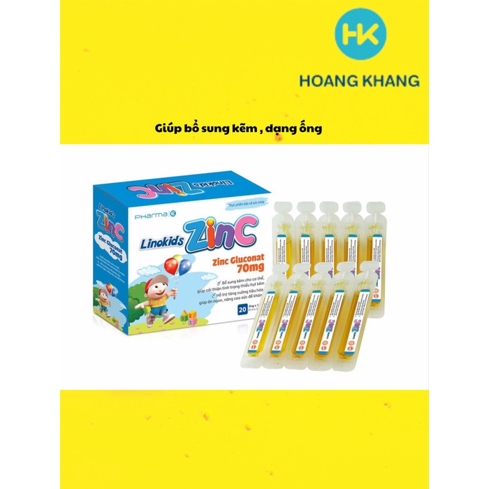 LINOKIDS ZINC bổ sung kẽm cho bé vàng da