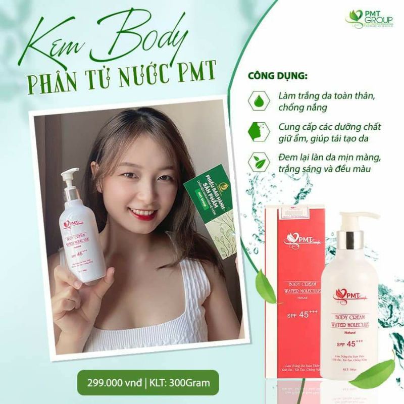 Kem body Phân Tử nước PMT