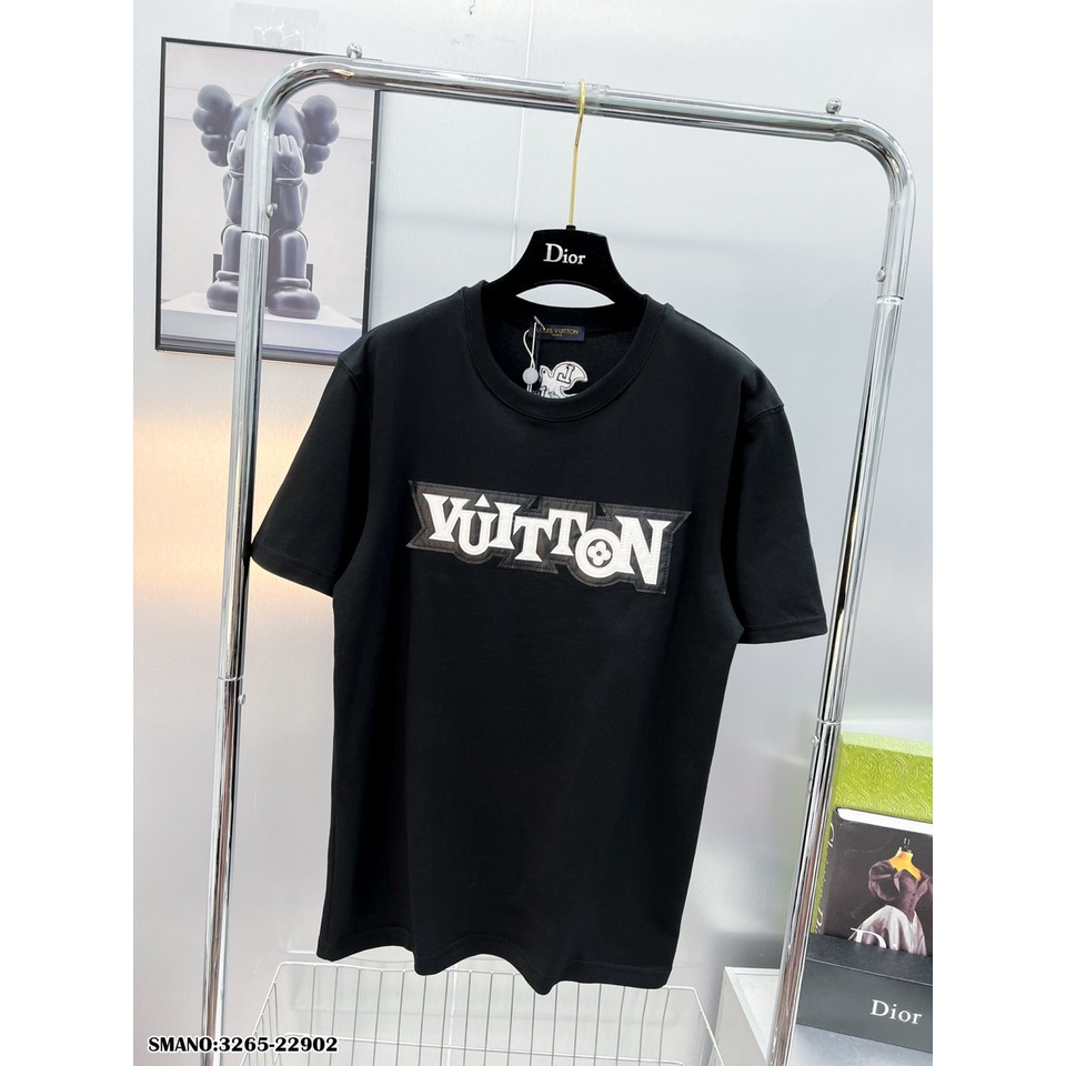 Áo Thun Nam LV In Chữ Ngực Cao Cấp - Áo Phông Nam Đơn Giản Chất Cotton Mát Mịn