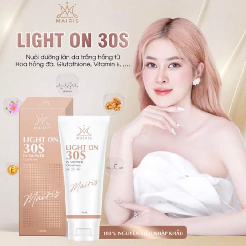 Tắm trắng body toàn thân LIGHT ON 30s, tắm trắng sáng da dưỡng ẩm nguyên liệu nhập khẩu