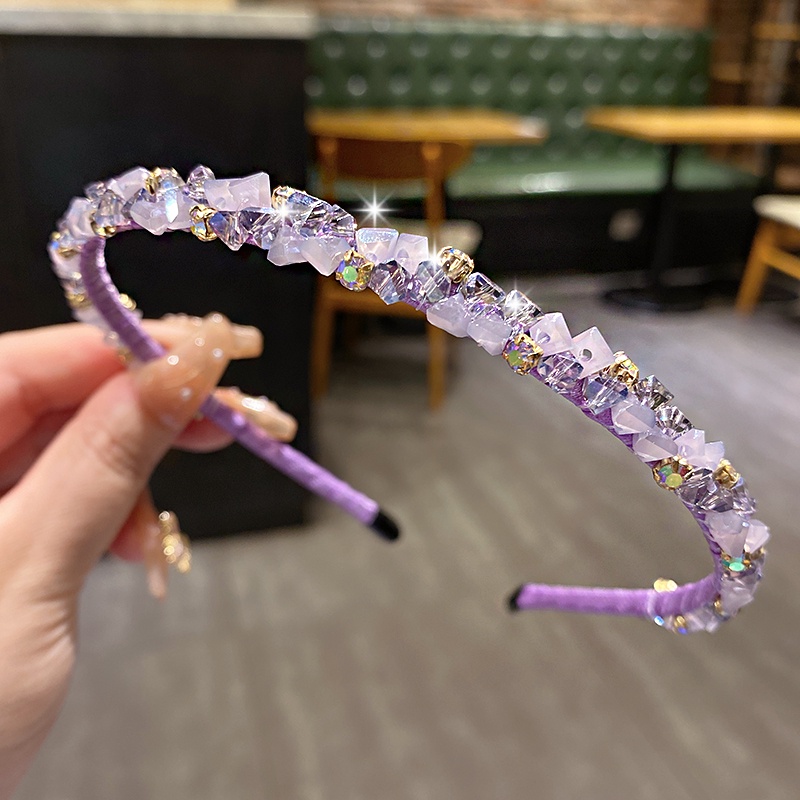 Korean Fashion Versatile Crystal Hair Band 2022 New Tide Temperament Headband Bangs Hairbands Female Hair Accessories