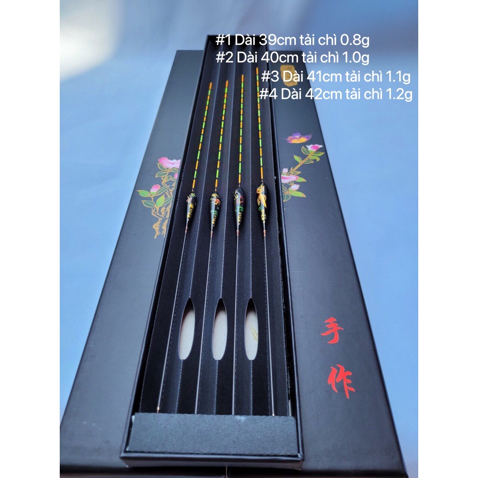 Combo Hộp 4 quả phao câu đơn câu đài dùng để câu rô, diếc, chép các loại