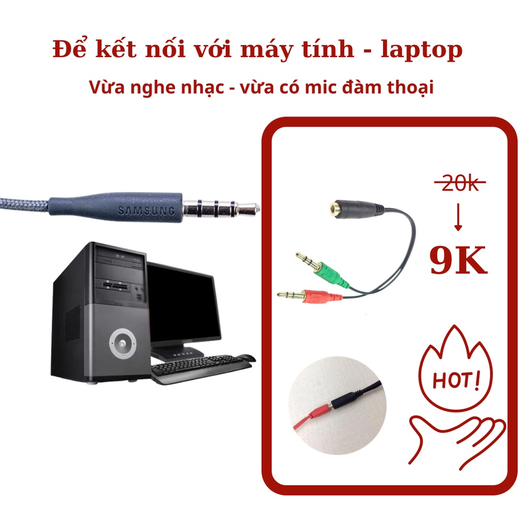 Tai Nghe Samsung AKG Note10, Tai phone có dây nhét tai game gaming có micro tăng giảm âm lượng chống ổn tốt - SATOPA