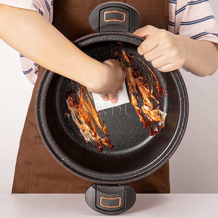 Nồi Ấp Suất Chống Dính Maifan Hình Bí Ngô 3.5L Dùng Hầm Canh, Nâu Cơm, Kho, Rán, Hấp  + Tặng Kèm Gía Hấp Tiện Dụng