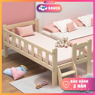 Giường Ghép Cho Bé (Combo Giường + Đệm), Giường Ngủ Trẻ Em Gỗ Thông Tự Nhiên Kích Thước 150x70x40cm