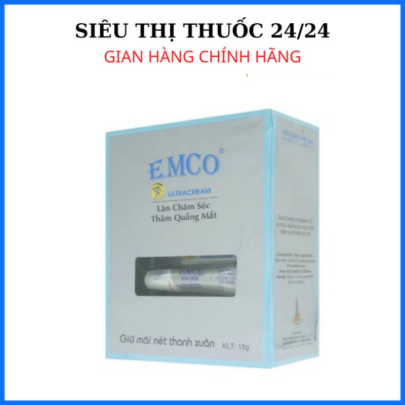Kem bôi thâm quầng mắt Emco hộp 15g ⚡ CAM KẾT CHÍNH HÃNG ⚡ Kem bôi xóa tan các vết thâm quầng xung quanh mắt
