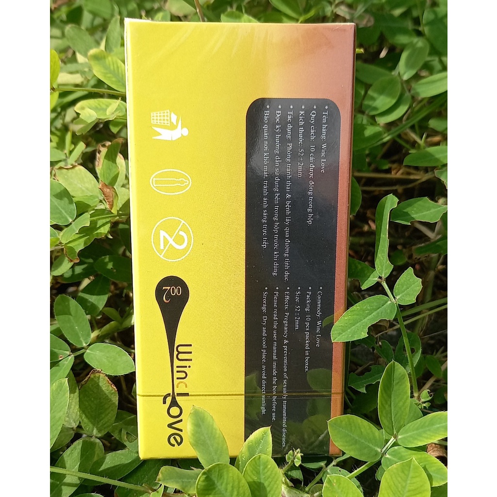 Bao cao su Winlove hộp 10 cái. Bao cao su cao cấp siêu mỏng, trơn mang cảm giác chân thật.