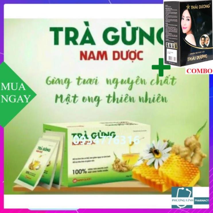 Combo Gội Là Đen Thái Dương+ Trà Gừng Nam Dược