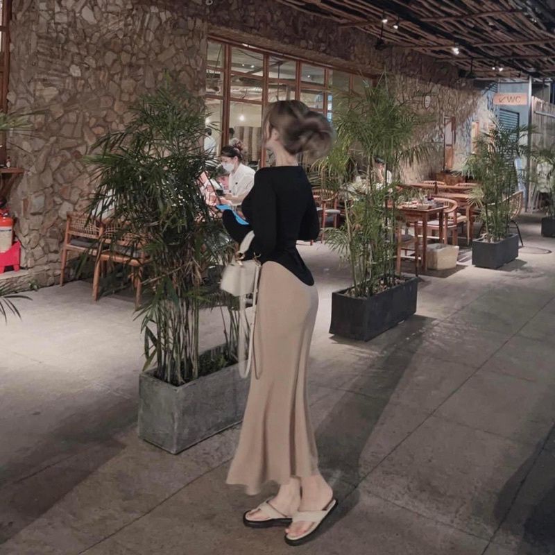 Set váy body 2 dây kèm áo ngoài tôn dáng ( hình trải tự chụp )