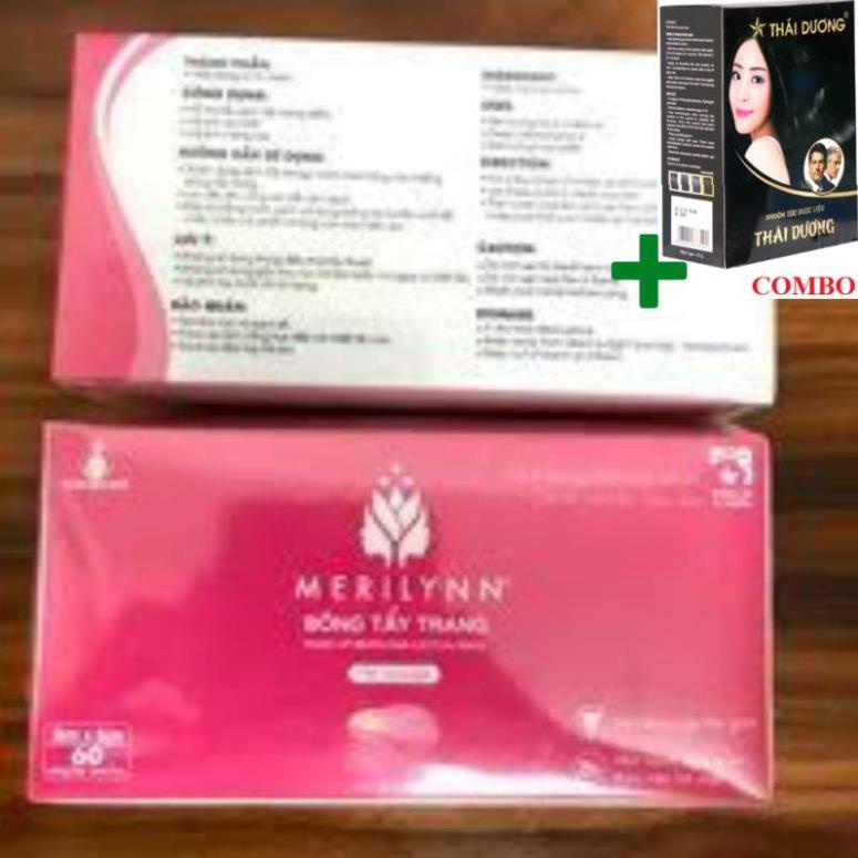 Combo Gội Là Đen Thái Dương+ Bông tẩy trang,  y tế,  viên, miếng Bạch Tuyết