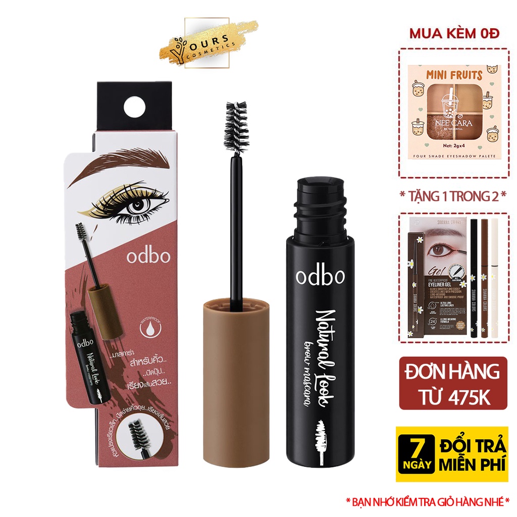 Mascara Chân Mày Odbo Natural Look Tông Nâu Tự Nhiên - Mascara Chân Mày Tông Nâu Tự Nhiên OD798 No.02