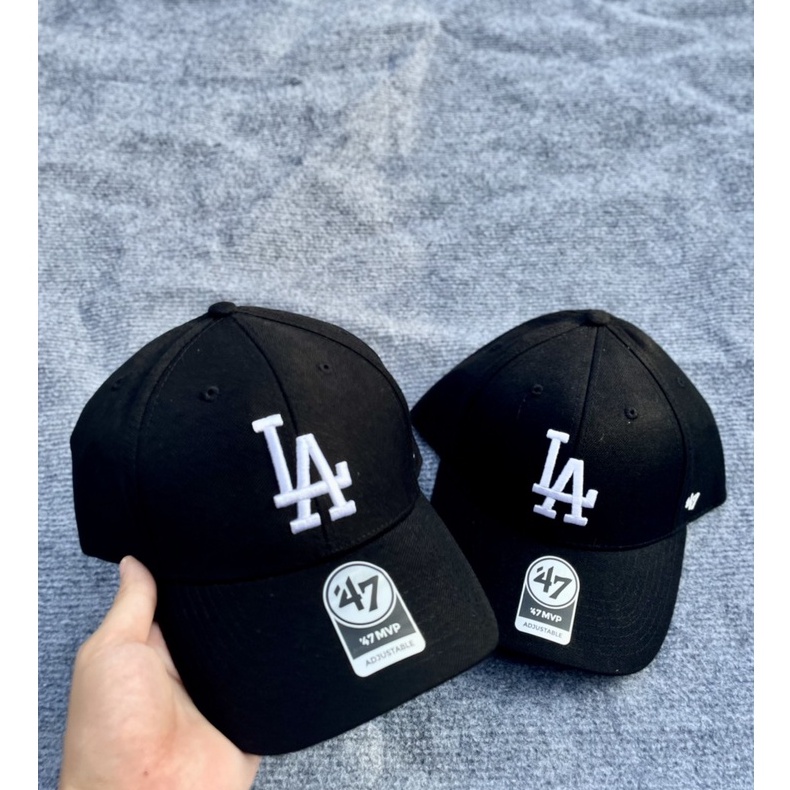 Nón MLB x 47 Brand Mỹ_Logo LA black white