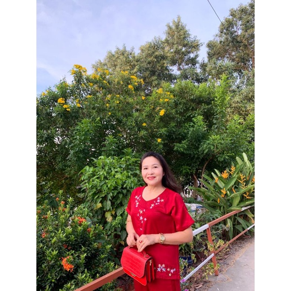 🆕💥MẪU MỚI, Bộ quần áo cho Mẹ🌈|Vải lụa premium cực mát mẻ|Bộ thêu hoa trung niên nhiều mẫu nhiều màu