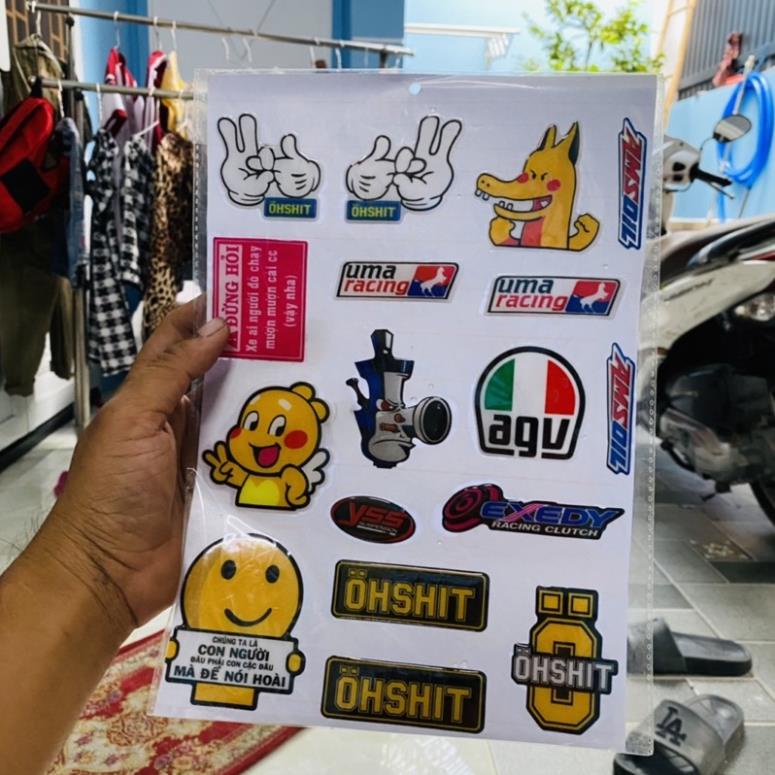 Tem logo sticker keo nổi MS 7463