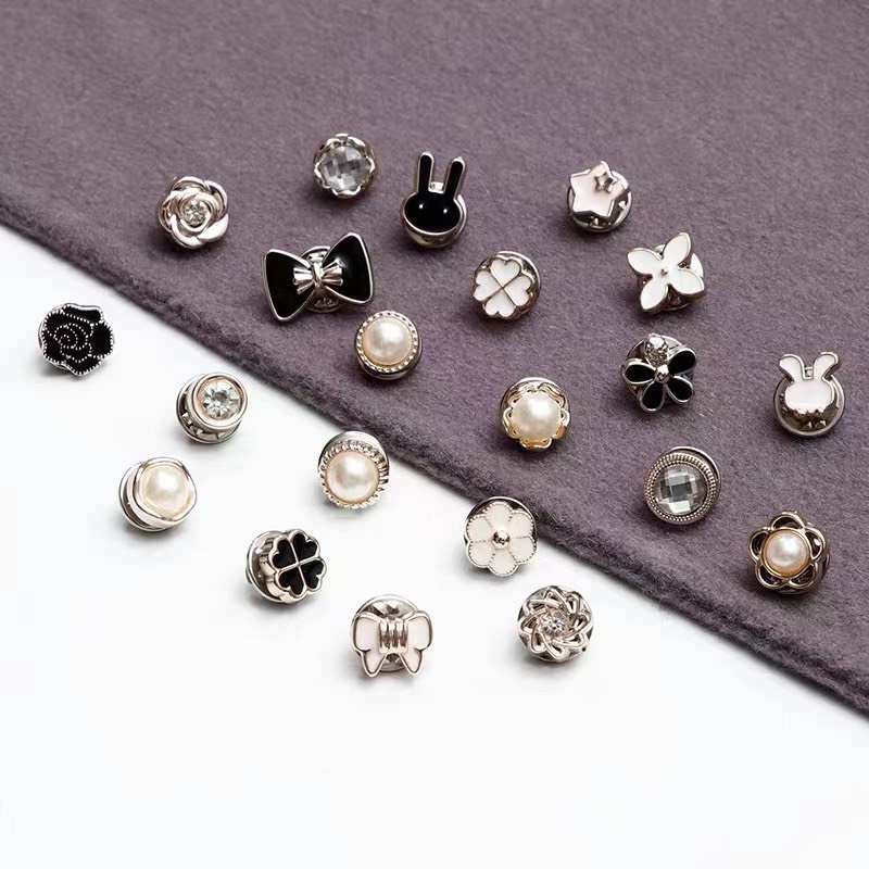 Sét 10 Khuy Cài Áo Mini Phong Cách Hàn Quốc Siêu Đẹp Cho Nữ Lady