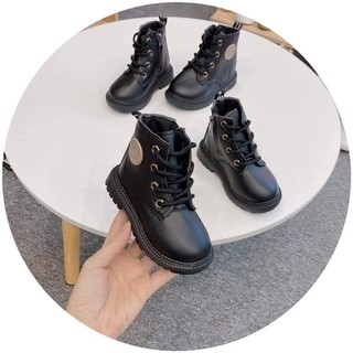 Giày boot da cao cổ cho bé - Boot da mềm phong cách hàn quốc cho bé trai bé gái