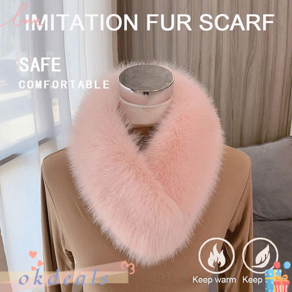 Khăn Quàng Cổ Lông Giả Ấm Áp Mới Cho Nữ