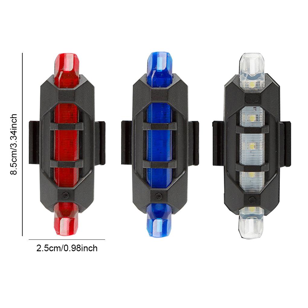 Đèn LED Tín Hiệu Ánh Sáng Trắng / Xanh Dương / Đỏ An Toàn Chống Thấm Nước Gắn Đuôi Xe Đạp Leo Núi