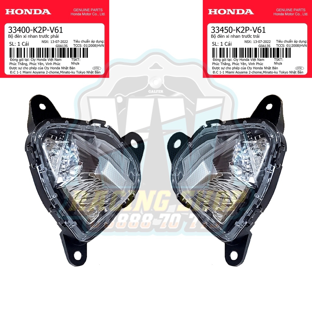 Đèn Xi Nhan Trước Zin Honda Winner X V3 2022+, Xinhan Chính Hãng Việt Nam (33400-K2P-V61| 33450-K2P-V61)