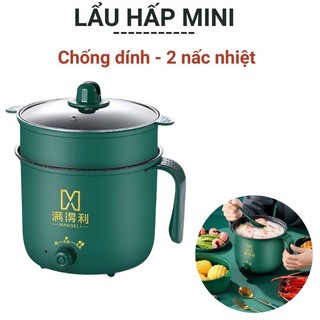 Nồi lẩu điện mini kèm giá hấp