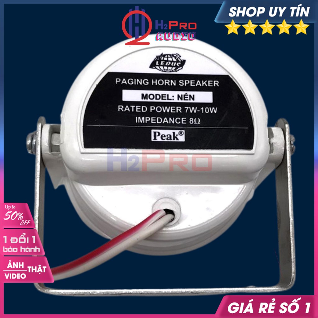 Loa Nén Peak 10W, Loa Phóng Thanh Mini Bán Hàng Rong, Thông Báo, Vành 15x10Cm, Âm Phát Ra 200M, Chịu Nước- H2Pro Audio