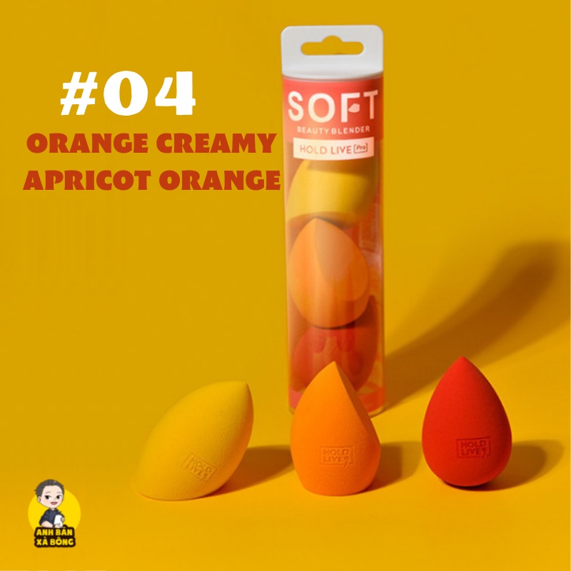 Set Mút Tán Nền Trang Điểm HOLD LIVE Giant Soft Beauty Egg Makeup Sponge Set HL389