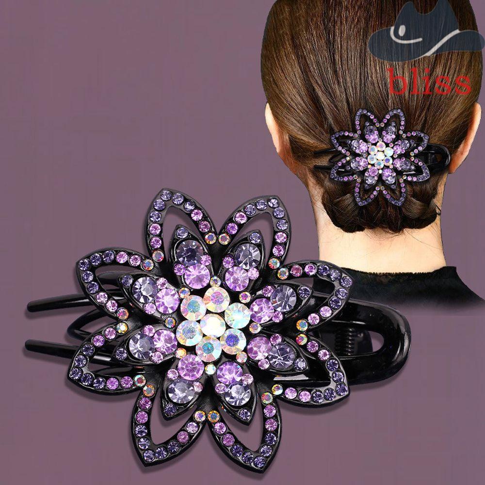 Kẹp Tóc Càng Cua Chống Trượt Họa Tiết Hoa Retro Cho Nữ|Kẹp Tóc Mỏ Vịt Cho Phụ Nữ Trung Niên