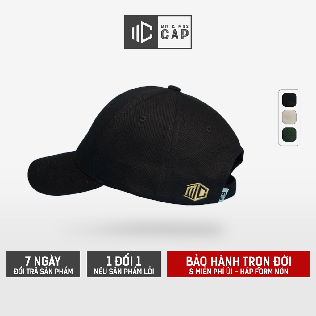 Mũ Lưỡi Trai Trơn Basic Cao Cấp Từ Mr Mrs Cap Form Mũ Cứng Ôm Đầu Chất Vải Kaki Cotton Không Xù Không Bạc Màu