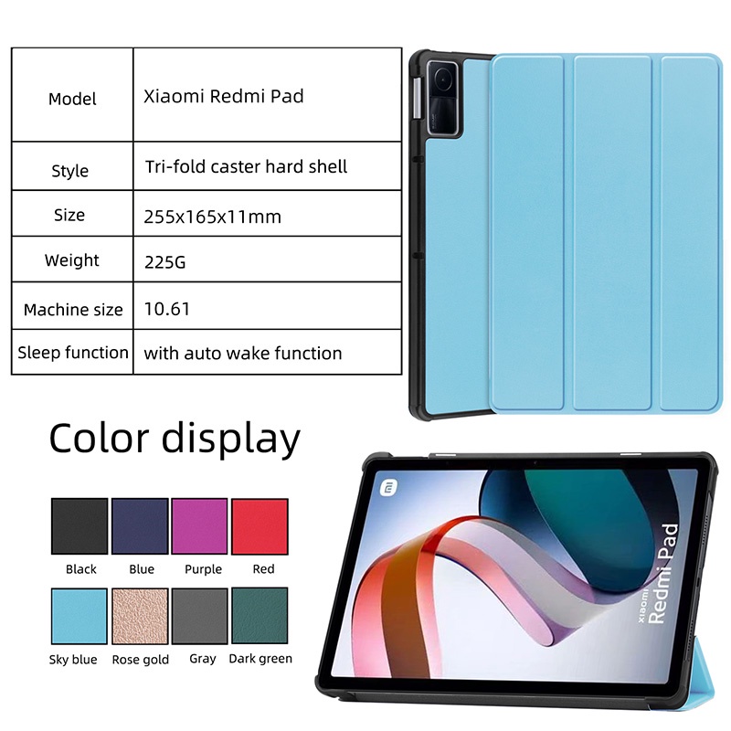 Ốp Lưng Da PU Cho Xiaomi Redmi Pad 10.61inch 2022